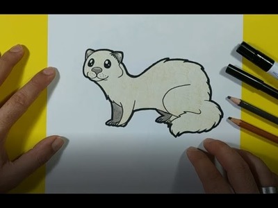 Como dibujar un huron paso a paso | How to draw a ferret