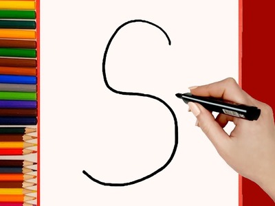 Cómo dibujar un Pato con la letra S paso a paso para niños. Dibujo de animales para niños #3
