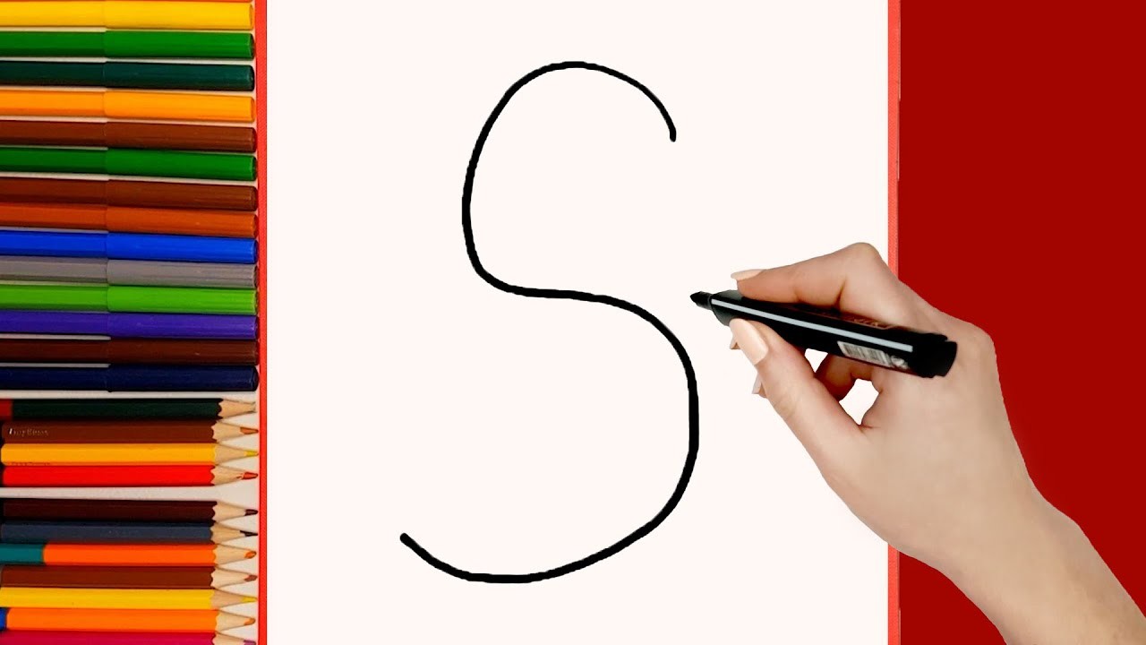 Cómo dibujar un Pato con la letra S paso a paso para niños. Dibujo de animales para niños #3