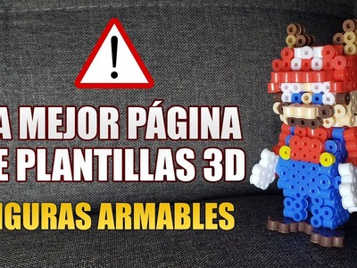 Encontré MÁS DE 100 PLANTILLAS para hacer FIGURAS 3D ARMABLES con Hama.Perler.Artkal Beads