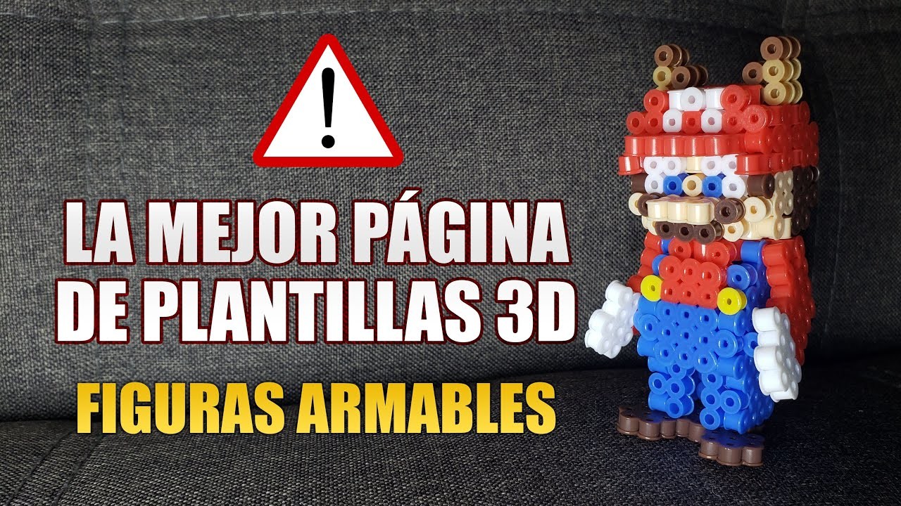 Encontré MÁS DE 100 PLANTILLAS para hacer FIGURAS 3D ARMABLES con Hama.Perler.Artkal Beads