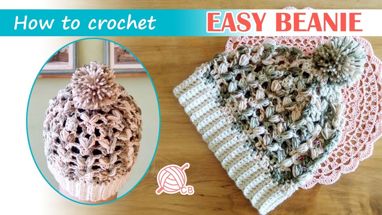 [ENG Sub] Easy Puff St Beanie - Gorro Crochet Muy Fácil - Gorro para Adultos y Niños.