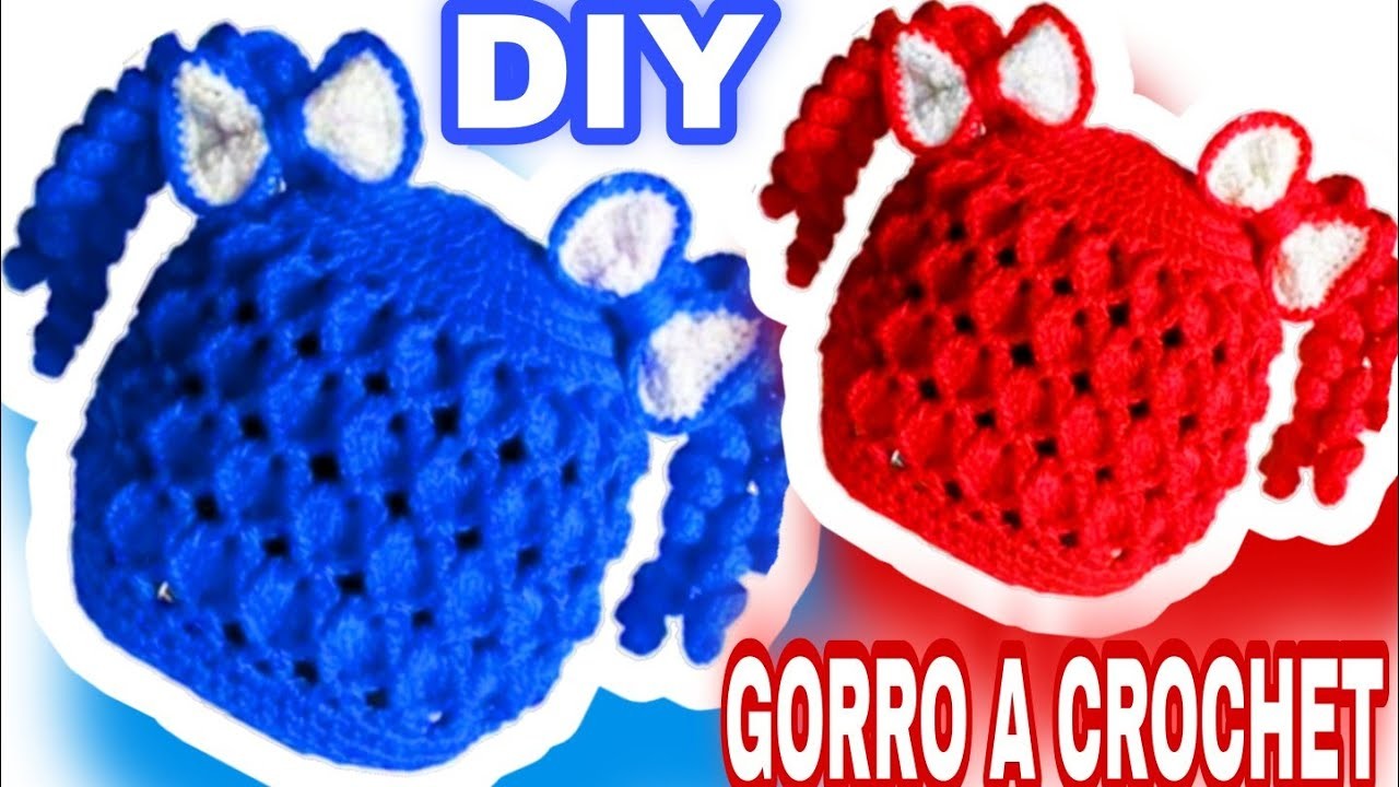 Gorro para niña tejido a CROCHET *TODAS LAS MEDIDAS*