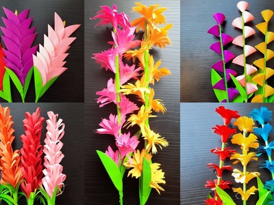 5 hermosas flores de papel | Ideas sencillas de decoración de habitaciones