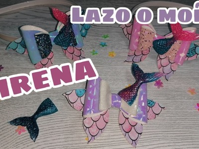 ????♀️????Como hacer un lindo LAZO O MOÑO de SIRENA *fácil*????♀️