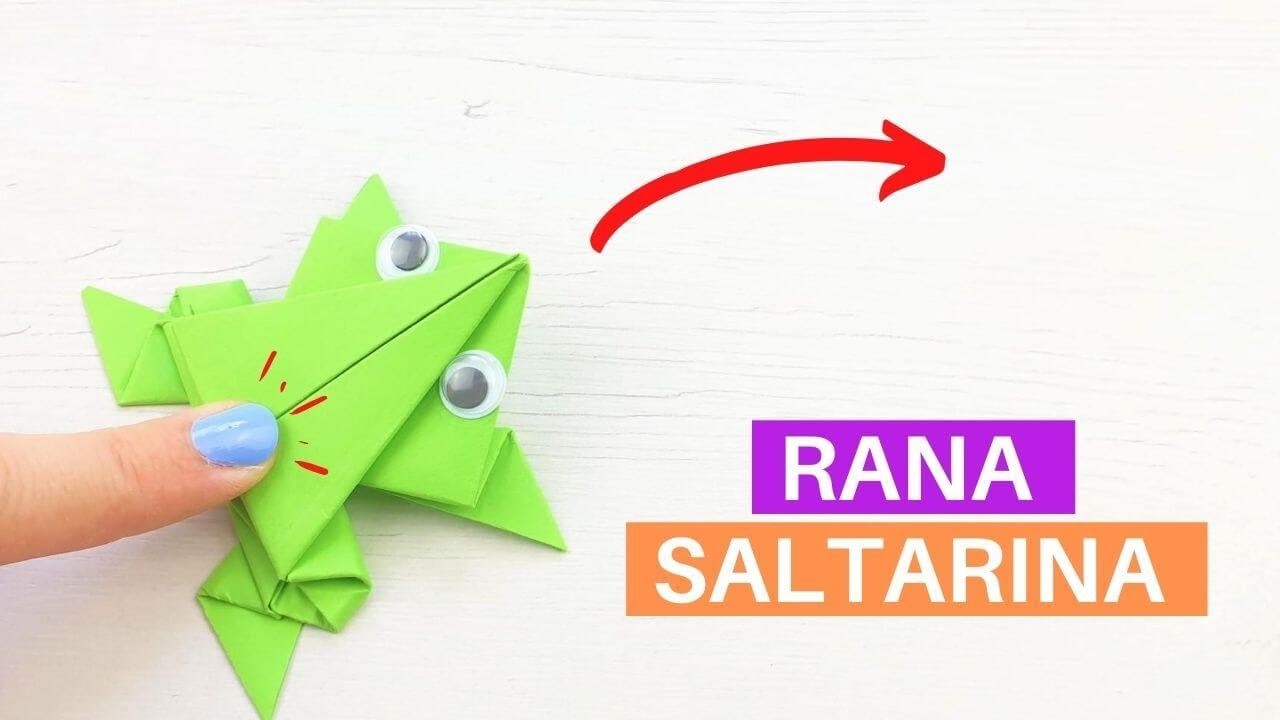???? Cómo hacer una rana de papel saltarina con origami ¡Fácil!
