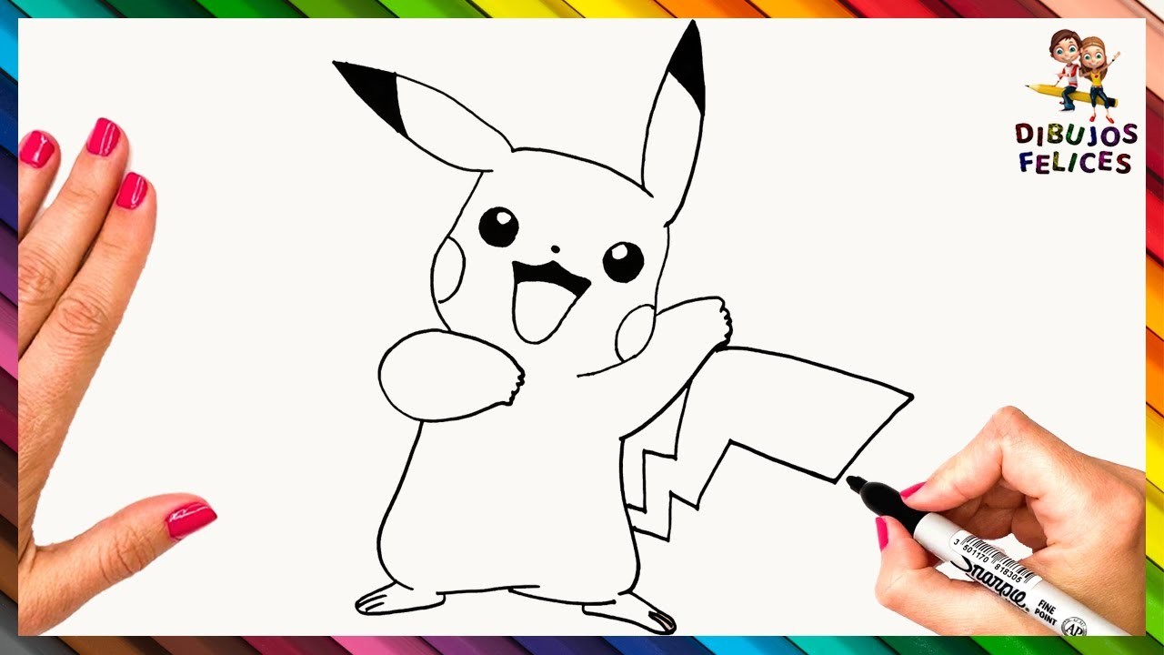 Cómo Dibujar A Pikachu Paso A Paso ???? Dibujo Fácil De Pikachu
