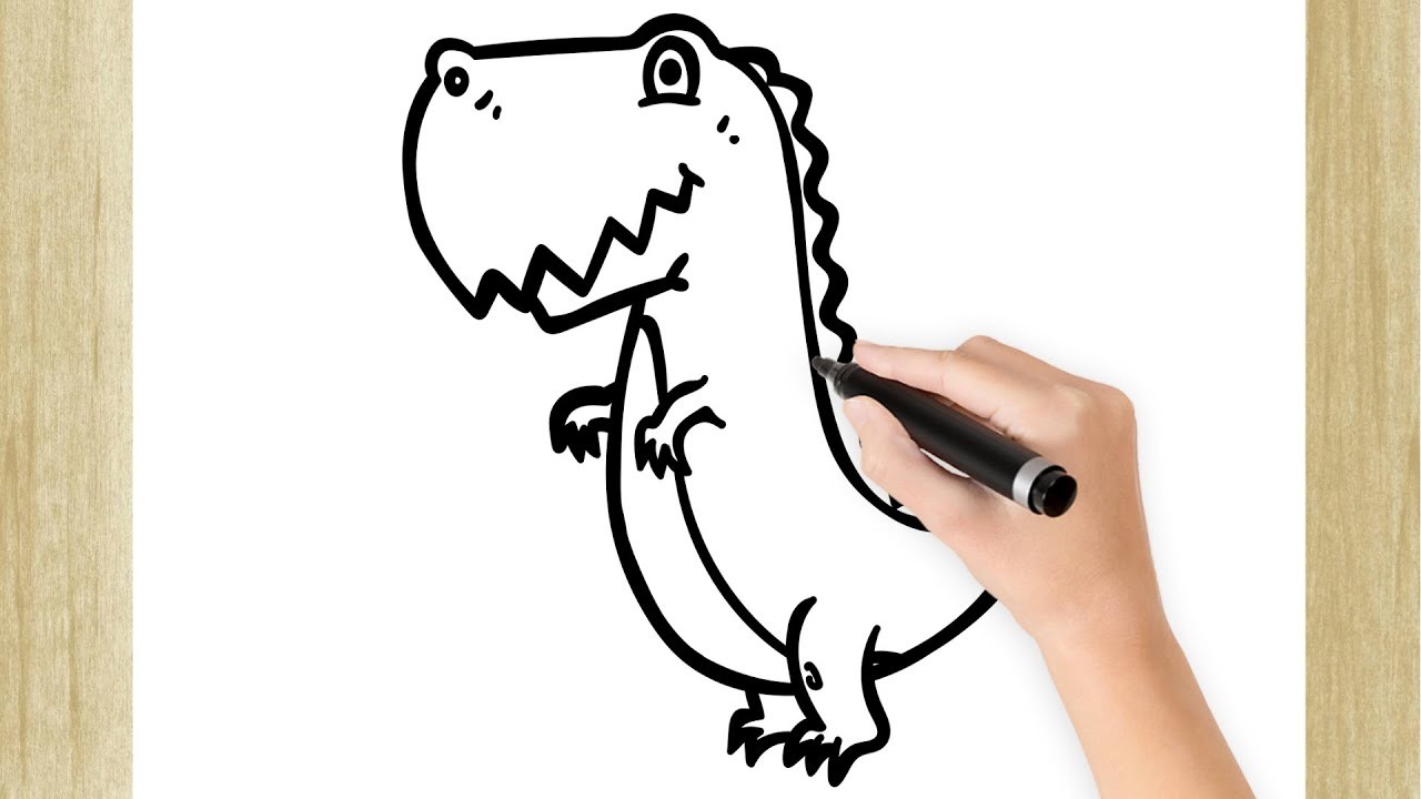 COMO DIBUJAR UN DINOSAURIO