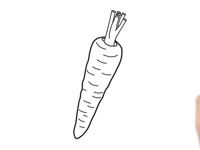 Como dibujar una zanahoria