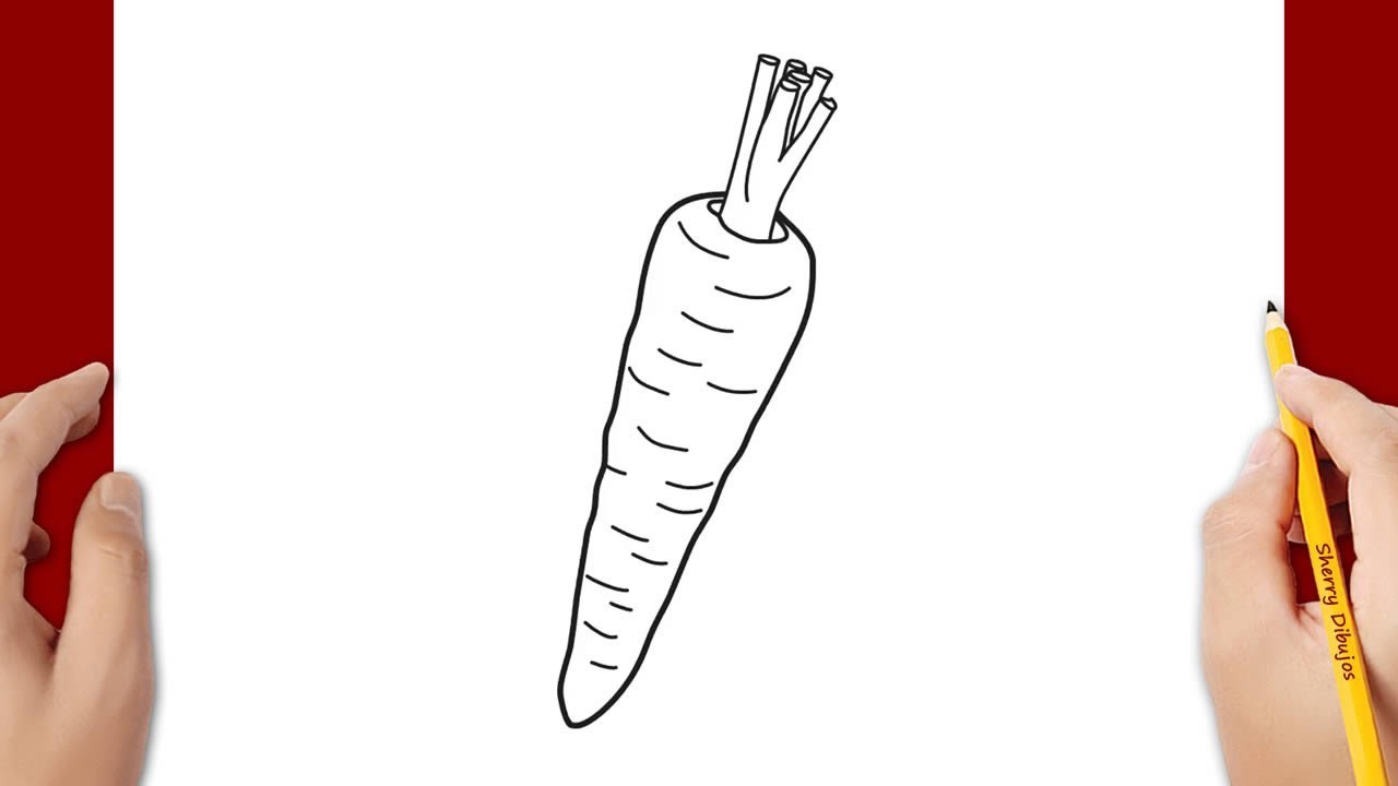 Como dibujar una zanahoria