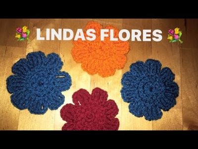 ##FLORESENCROCHET. DIY CÓMO HACER FLORES A CROCHET FÁCIL Y RÁPIDO