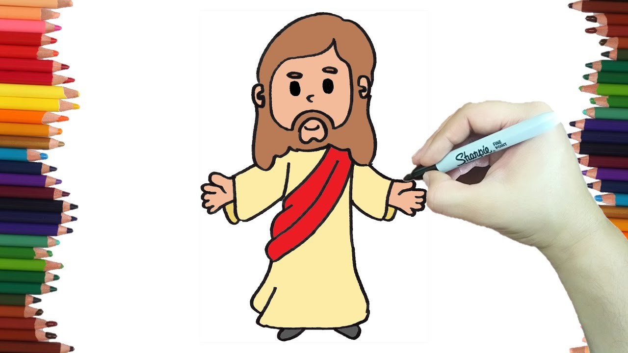 Como dibujar a JESUS | Dibujos faciles