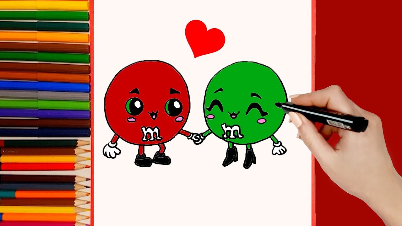 Cómo dibujar dibujos animados M & M's Candy