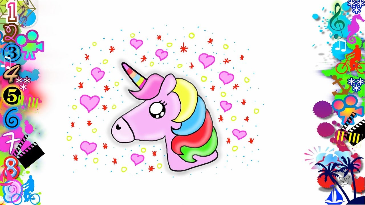 Como dibujar un UNICORNIO KAWAII FACIL paso a paso - Dibujos