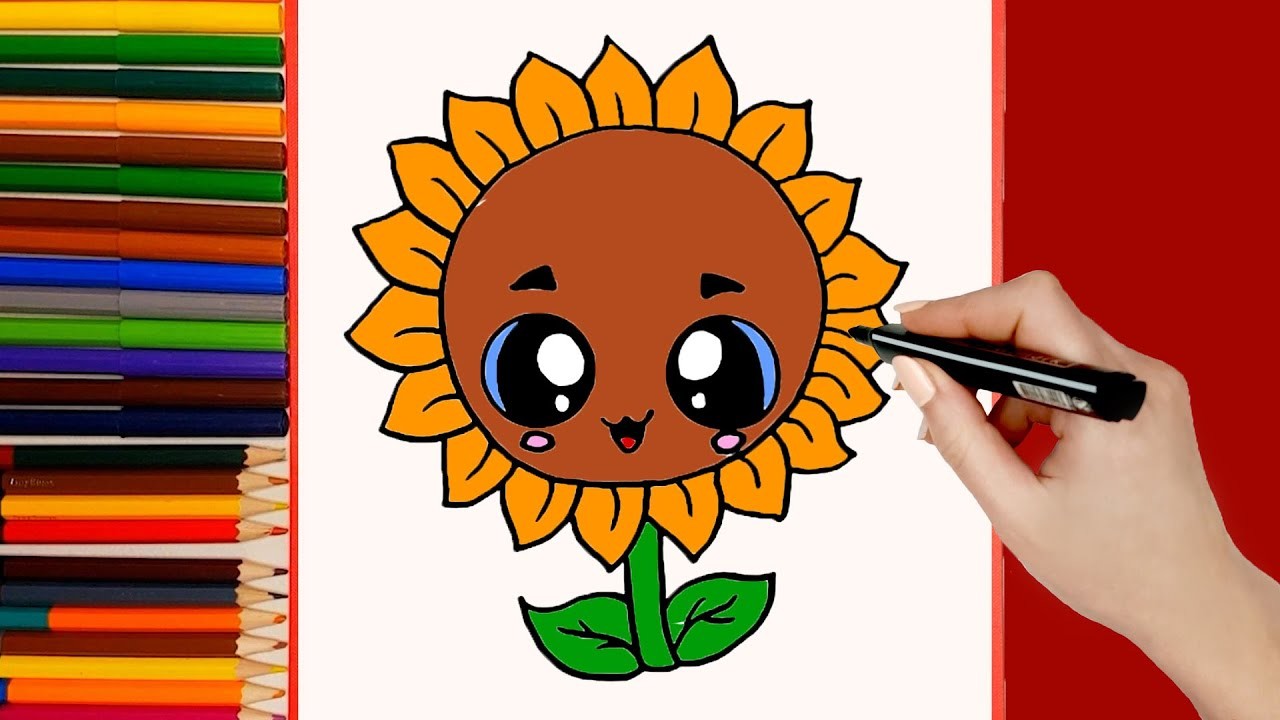 Cosas fáciles de dibujar. Cómo dibujar un girasol