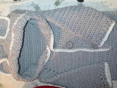 Mameluco, pelele o enterito talla de 3 a 6 meses tejido a crochet.