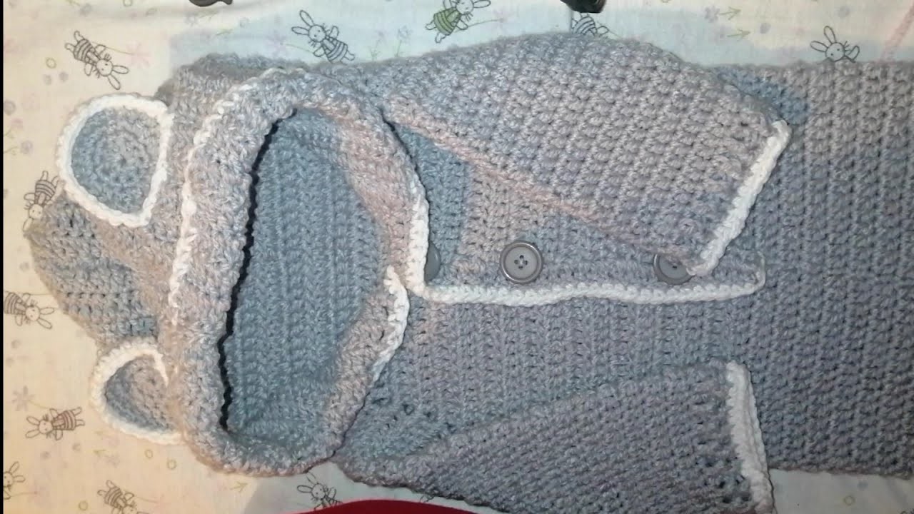 Mameluco, pelele o enterito talla de 3 a 6 meses tejido a crochet.