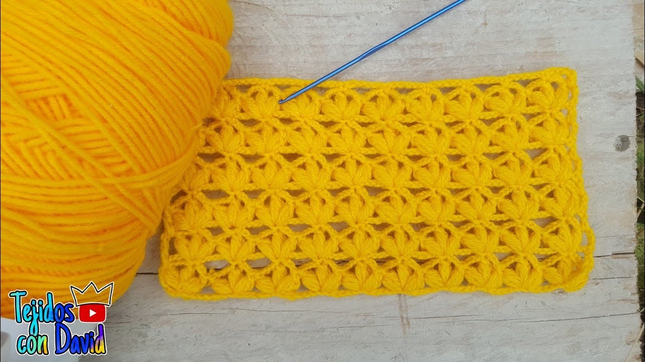 Punto de flores pequeñas a crochet