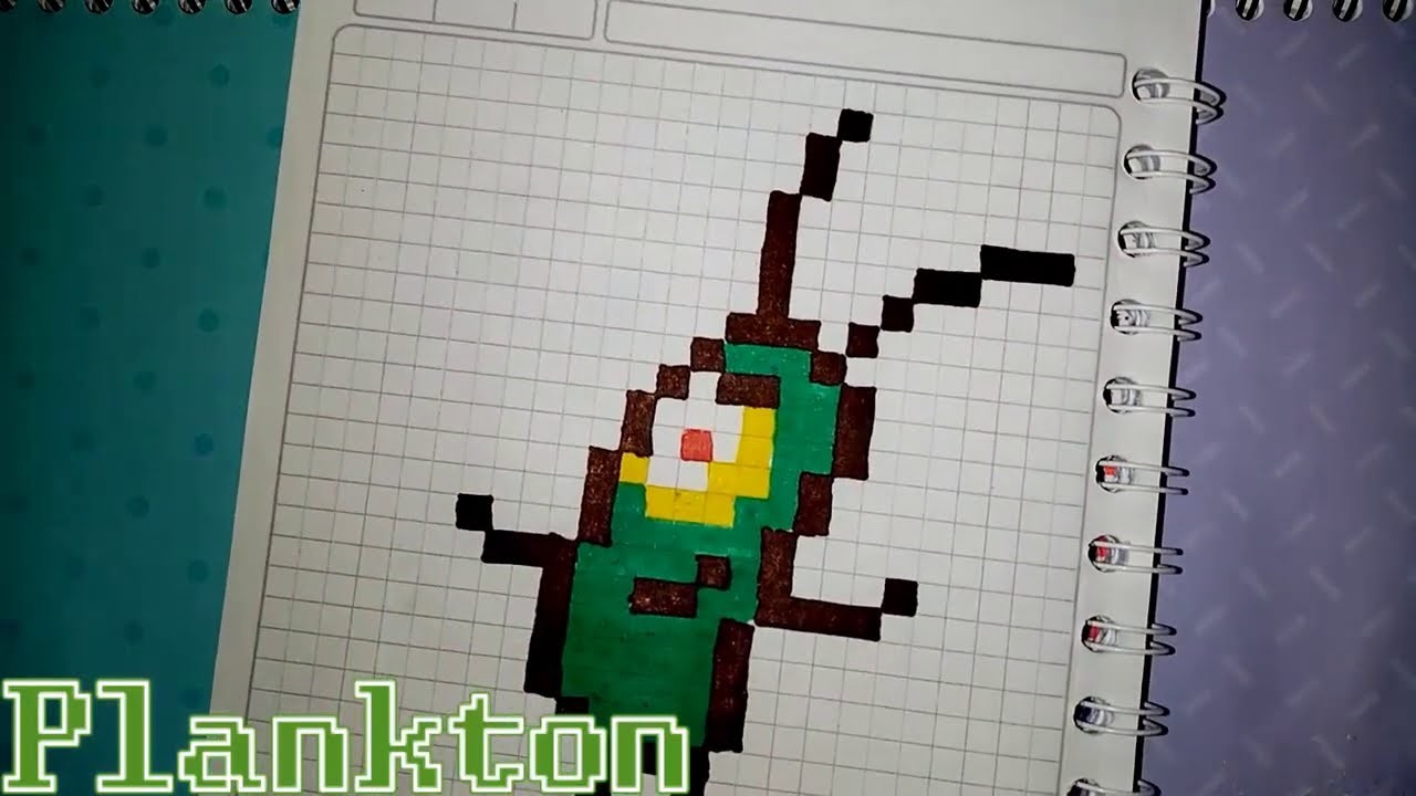 PIXEL ART PLANKTON - PIXELADO