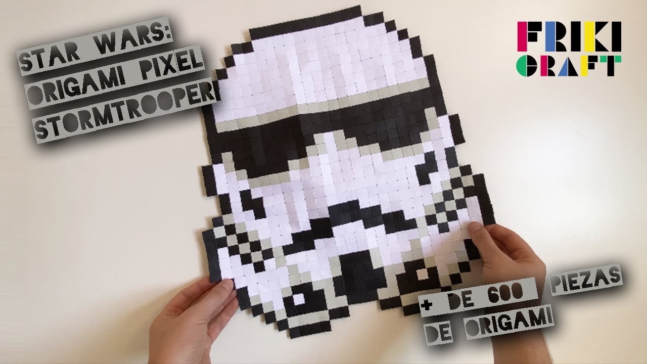 Star Wars: Stormtrooper origami pixel art + de 600 píxeles