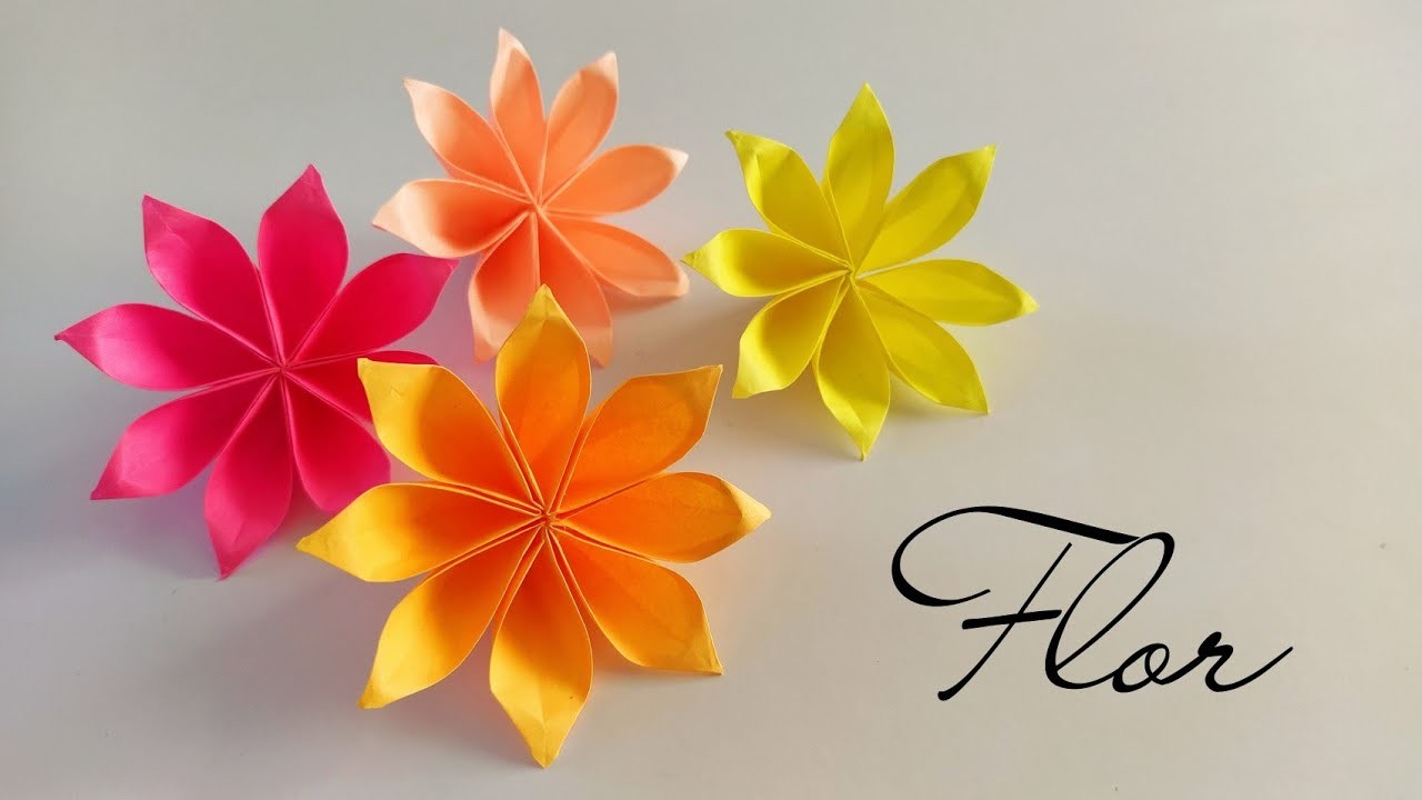 Como fazer uma flor fácil com Memo notes - How to make an easy paper flower