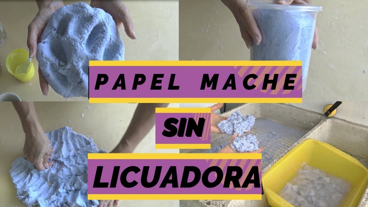 Como hacer papel mache "SIN LICUADORA" How to make paper mache clay without blender-YoSoyNorma-
