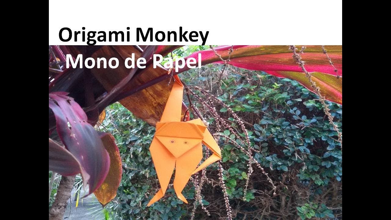 Origami Monkey ???? DIY Paper Chimp Animal Crafts - Mono de Papel Manualidades de Animales Jungla