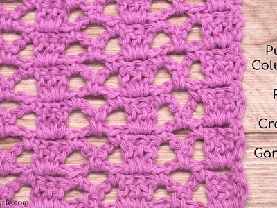 Punto Columnas en Red de Crochet - Ganchillo | Tutoriales de Crochet Paso a Paso #crochet #ganchillo