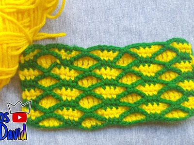 Punto fácil tejido a crochet, especial para mantas de bebe