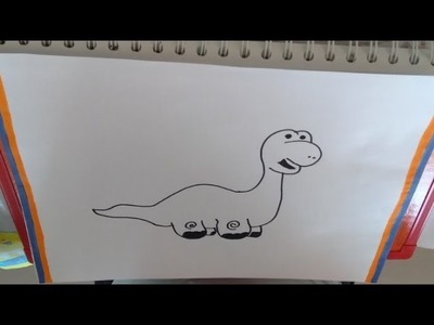 Como dibujar un dinosaurio paso a paso | How to draw a dinosaur | Dibujo de dinosaurio
