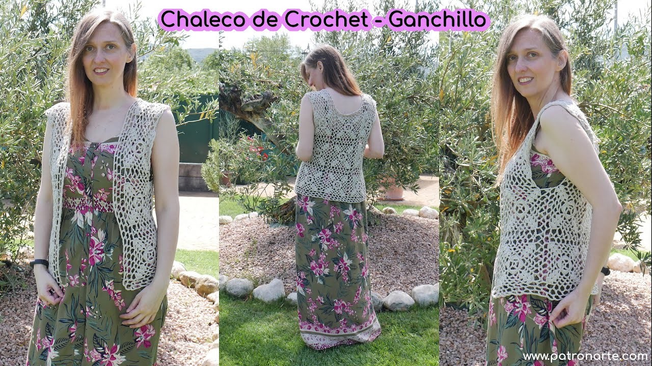 Chaleco Granny Square de Crochet - Ganchillo Paso a Paso Fácil