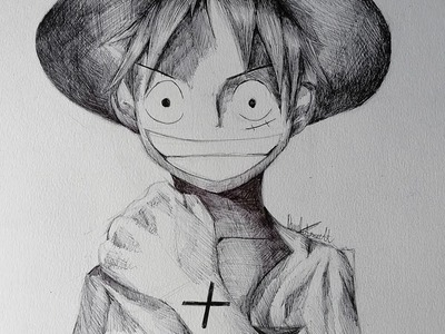 Como dibujar a Luffy one pice fácil