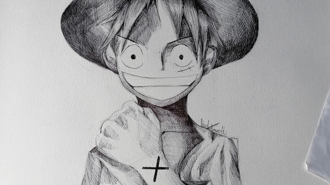 Como dibujar a Luffy one pice fácil