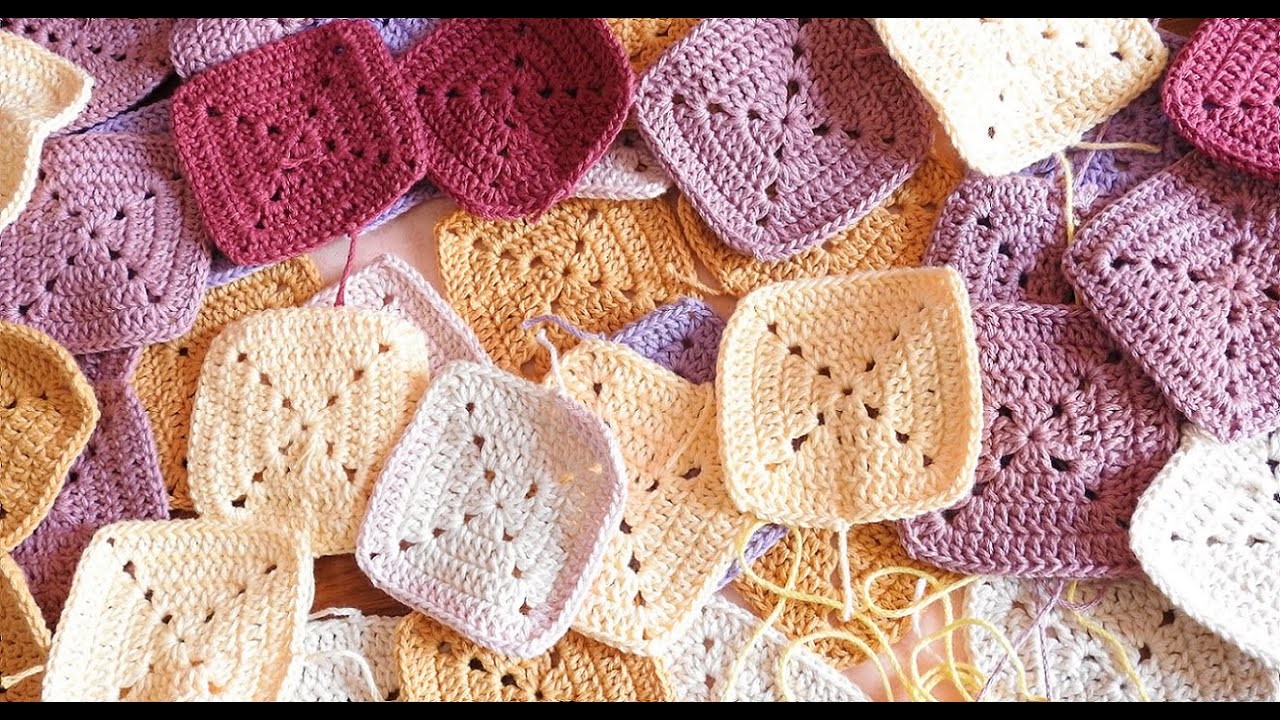 Como hacer un cuadrado a crochet. Granny squares