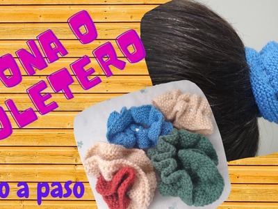 ????????????Cómo tejer COLETERO|aprende a tejer DONAS para el cabello fácil y paso a paso para principiantes????
