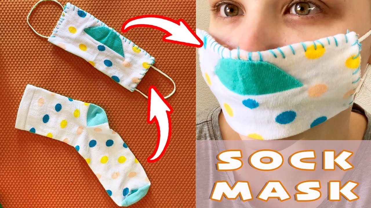 Mascarilla facial de calcetín de 3 capas - DIY Mask with Socks | Tutorial