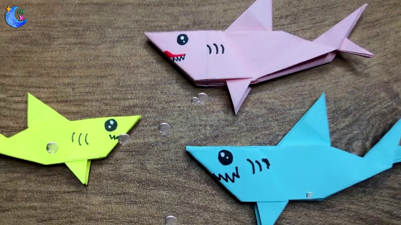 Cómo hacer un tiburón de papel | LUNA MIA ORIGAMI 5