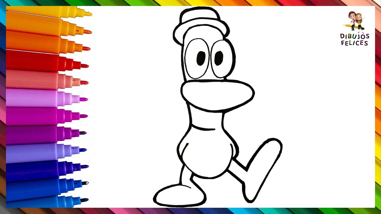 Dibuja y Colorea A Pato De Pocoyó ???????????? Dibujos Para Niños