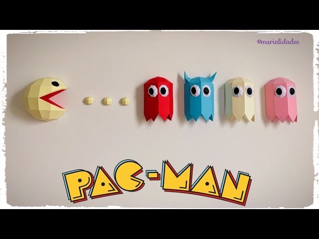 ????   PacMan - ComeCocos 3D PaperCraft - Monta tu Juego Favorito - Diseño de RexPapers