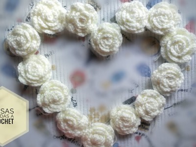 Rosas tejidas a crochet paso a paso