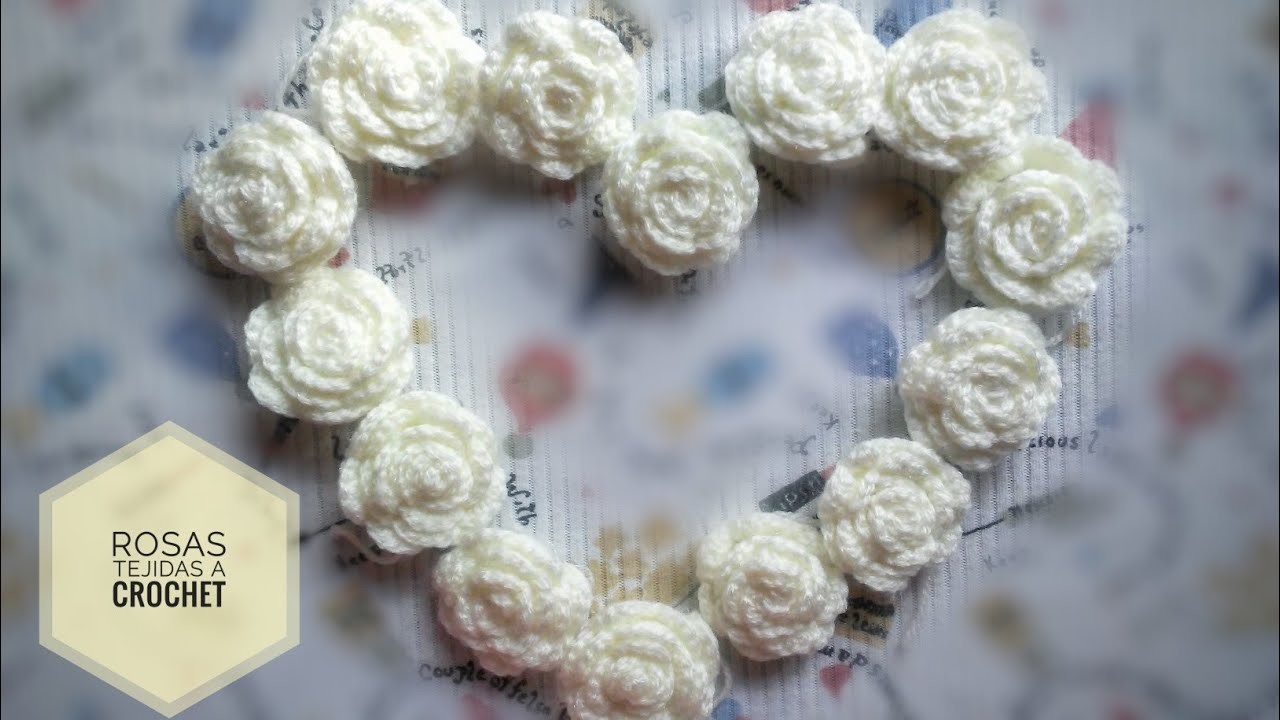 Rosas tejidas a crochet paso a paso