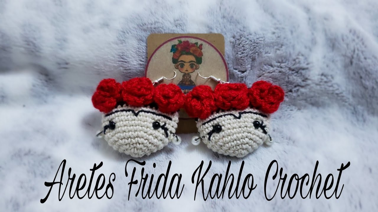 Aretes Inspirados en Frida Kahlo????.  paso a paso a Crochet