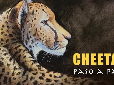 Cheetah en Lápices Acuarelables ???? - PASO A PASO