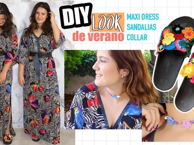 ???? DIY LOOK de VERANO - Maxi vestido. Sandalias. Collar ????