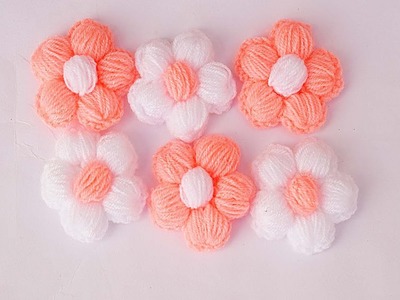 Flores a crochet punto puff muy fácil y rápidas