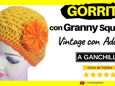 ???? Gorro a Crochet con Granny Square Fácil de Tejer ✅ Todas las Tallas