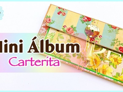 ❤️ Mini Álbum Desplegable en forma de Cartera o Sobre | Tutorial Scrapbooking para principiantes.
