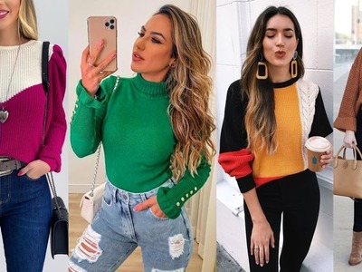 OUTFITS CON SUÉTER, SWEATER, JERSEY!!! TENDENCIAS OTOÑO INVIERNO 2020!!!