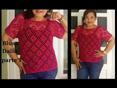 Blusa Dalia a crochet (parte 1) #crochet #diadelasmadres #blusasnorma