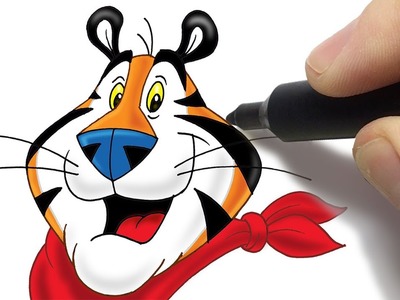 Cómo dibujar a Toño el tigre de las Zucaritas